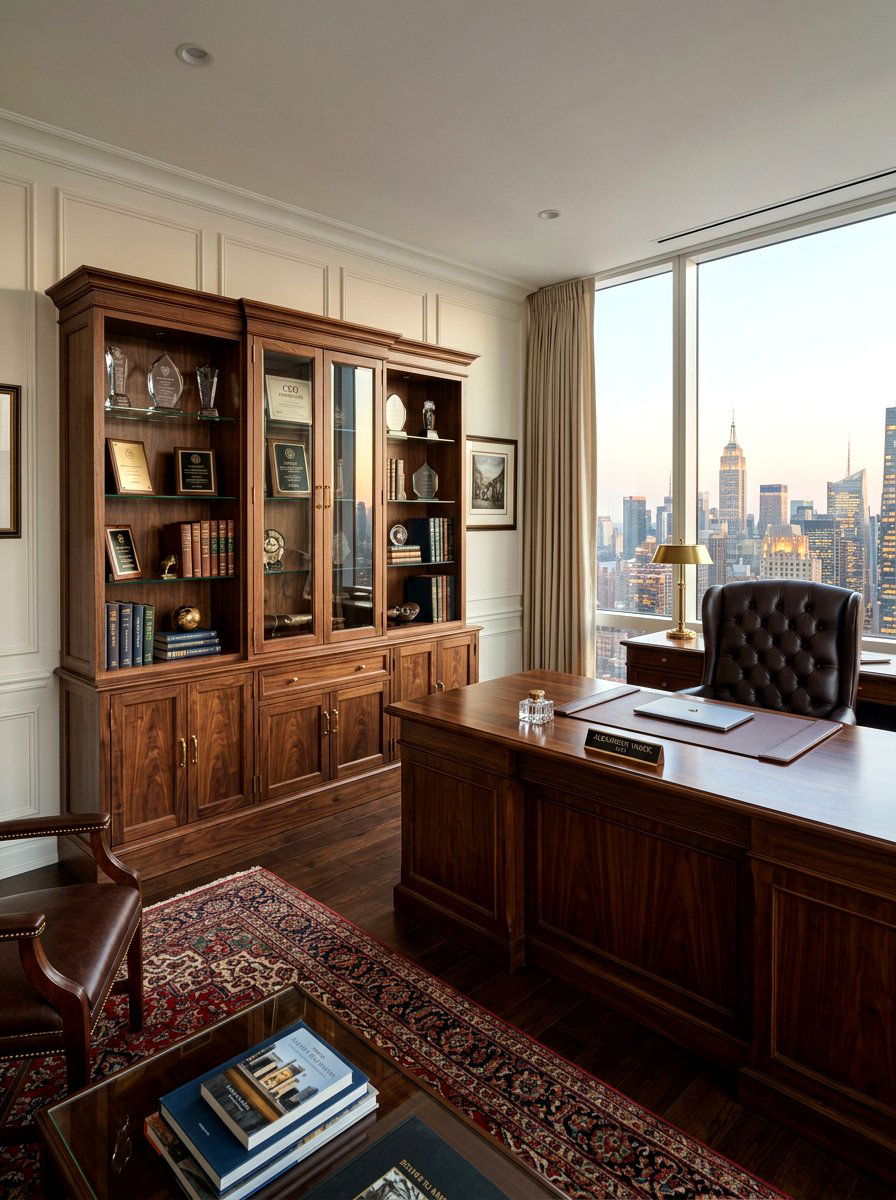 Dark Walnut Cabinet Executive Office - 30 display cabinet ideas