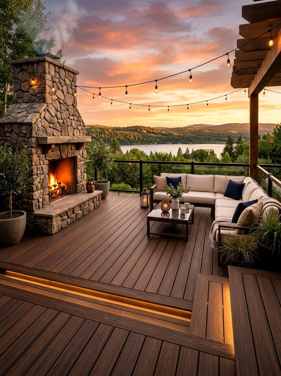 Dark Walnut Composite Decking - 30 composite deck color ideas