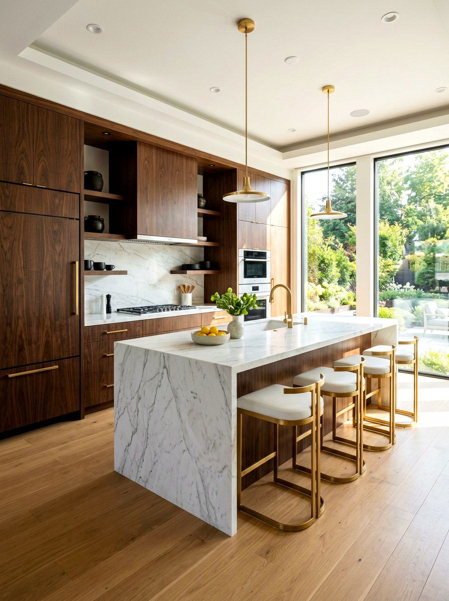 Dark Walnut Kitchen Cabinets - 30 warm wood kitchen cabinets ideas