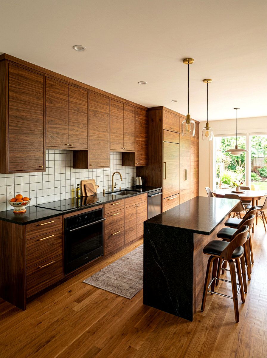 Dark Walnut Kitchen Cabinets - 30 panel ready kitchen ideas