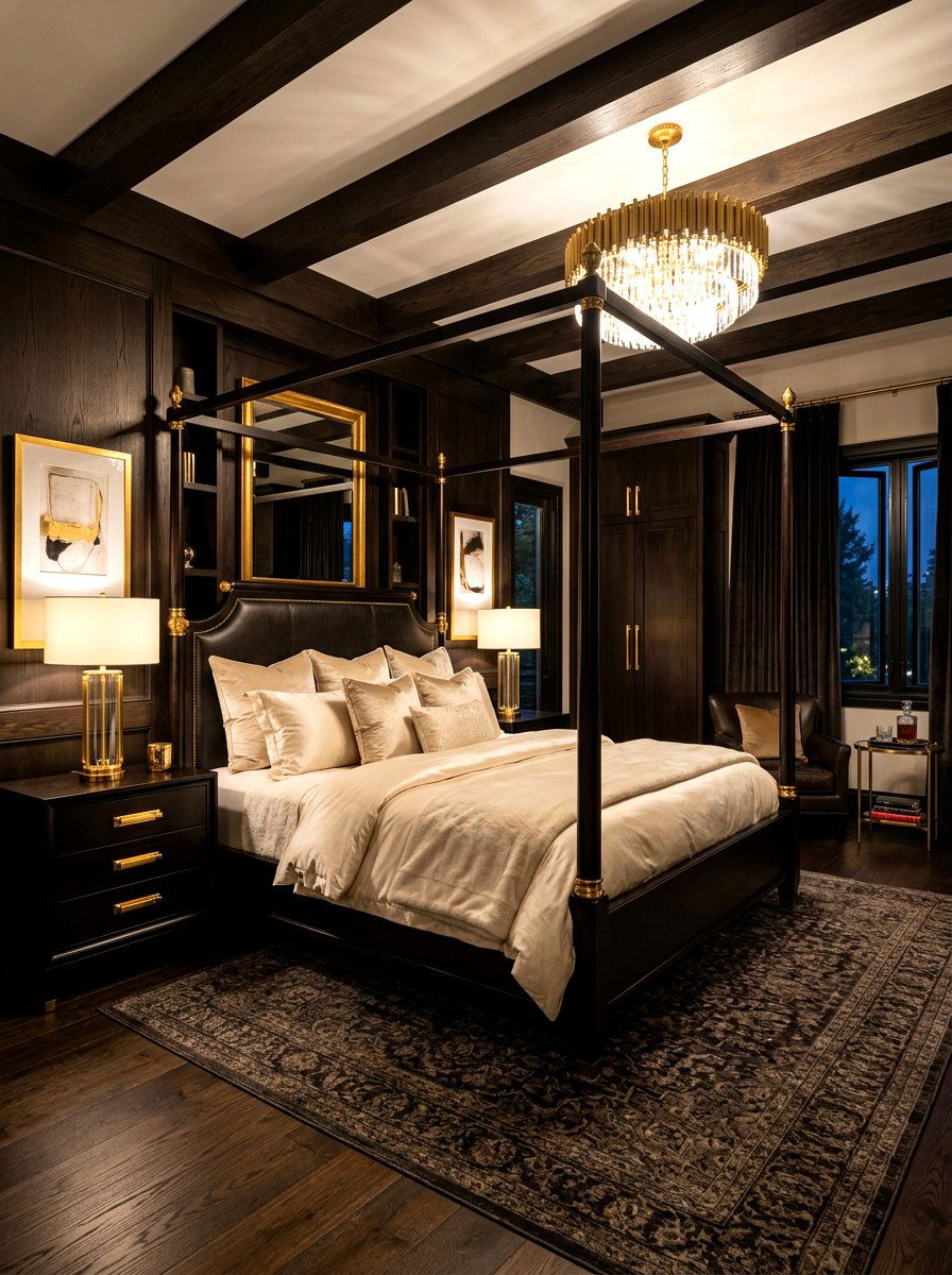 Dark Wood Bedroom - 30 midcentury bedroom ideas