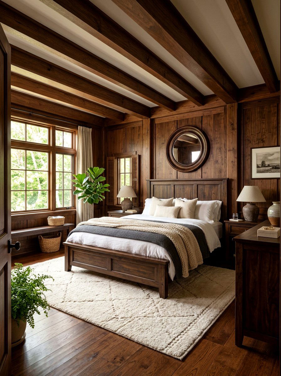 Dark Wood Bedroom - 30 dark academia bedroom ideas