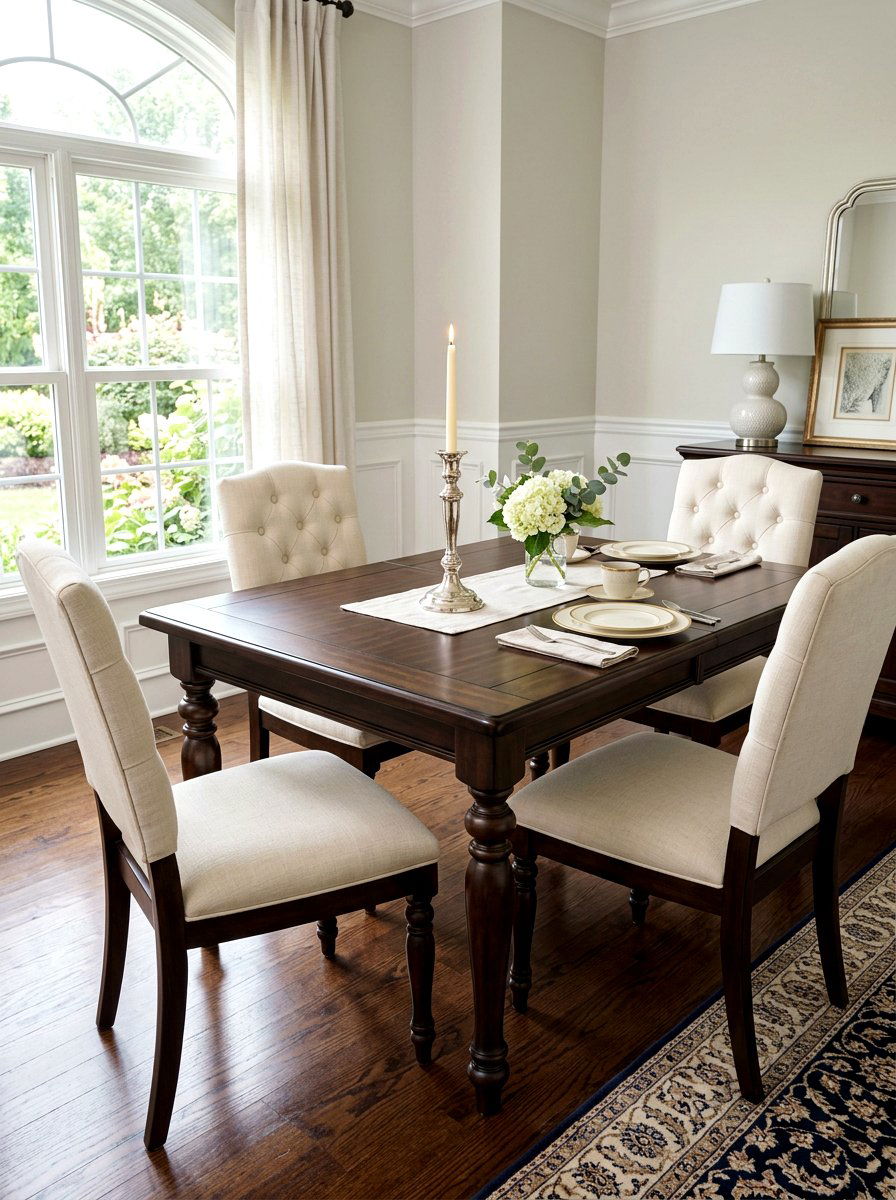 Dark Wood Breakfast Table - 30 round breakfast table ideas