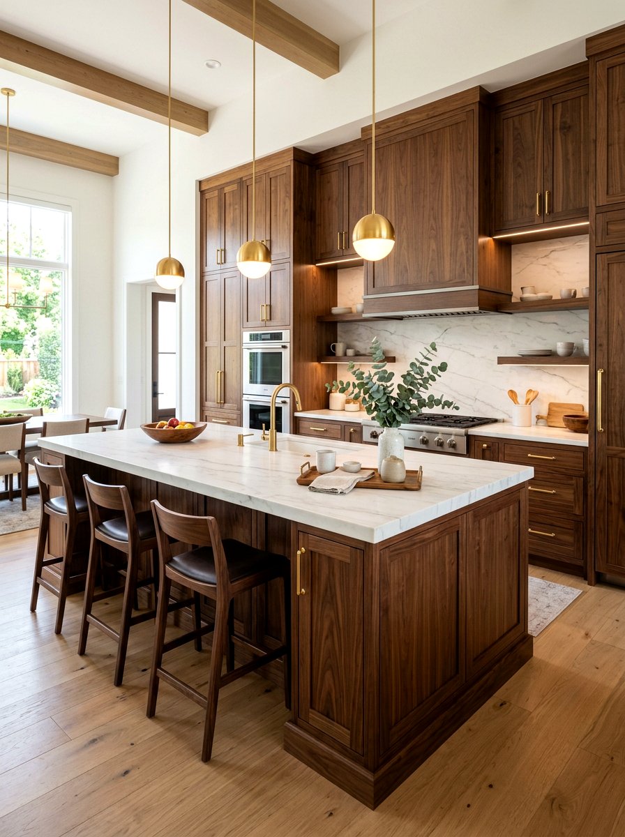 Dark Wood Cabinetry - 30 bistro kitchen ideas