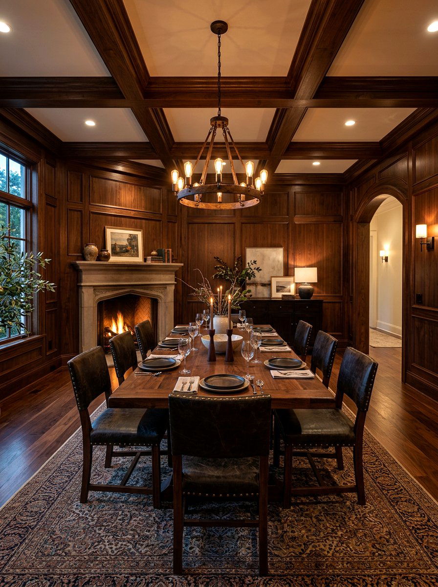 Dark Wood Dining Room - 30 dark moody dining room ideas