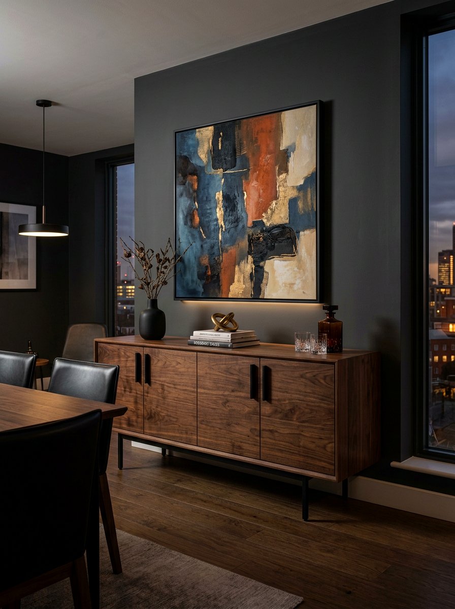 Dark Wood Dining Room Sideboard - 30 built in buffet dining ideas