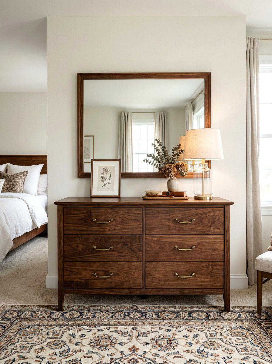 Dark Wood Dresser - 30 grandmother bedroom ideas