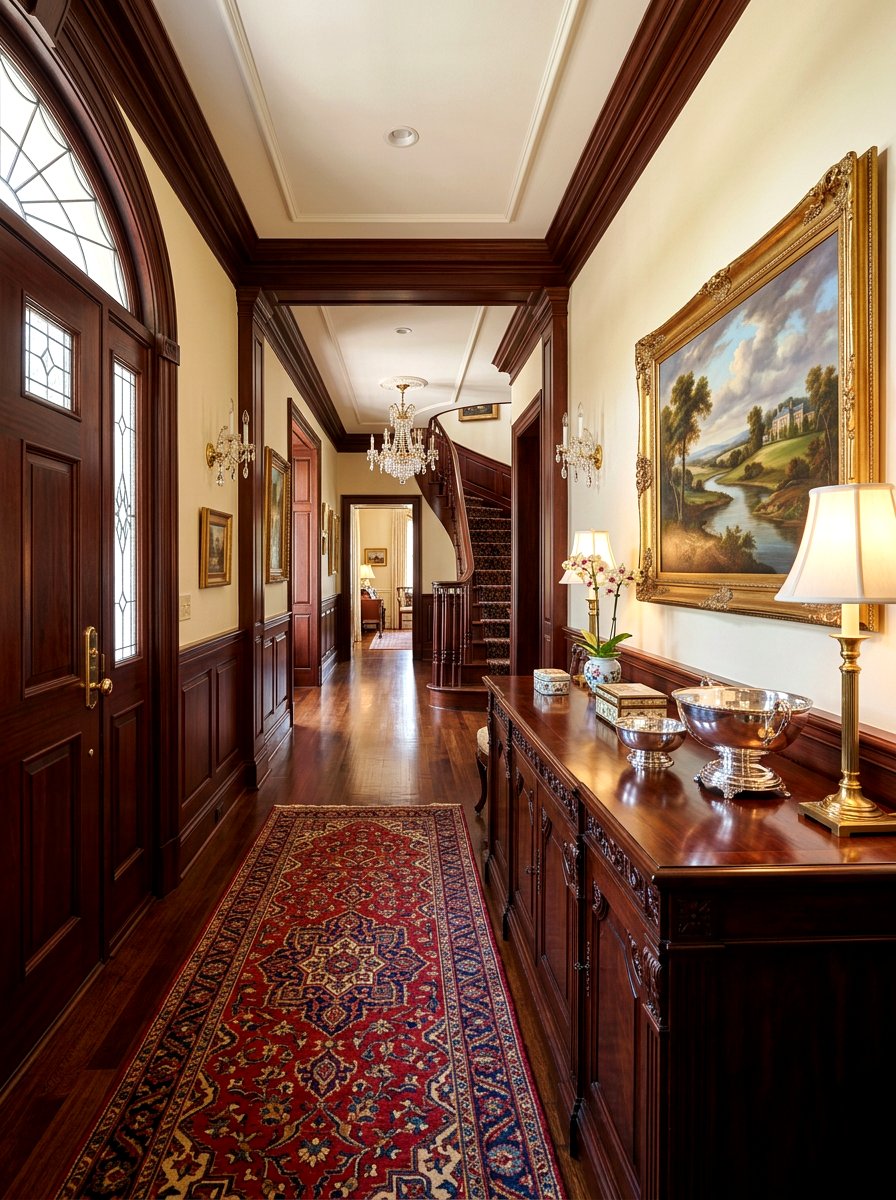 Dark Wood Entryway - 30 entryway table ideas