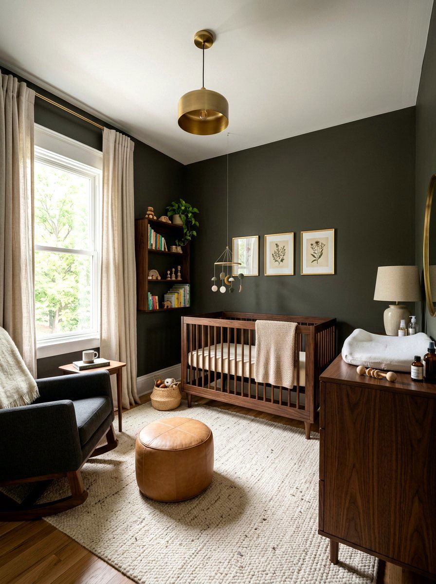 Dark Wood Furniture - 30 vintage nursery ideas