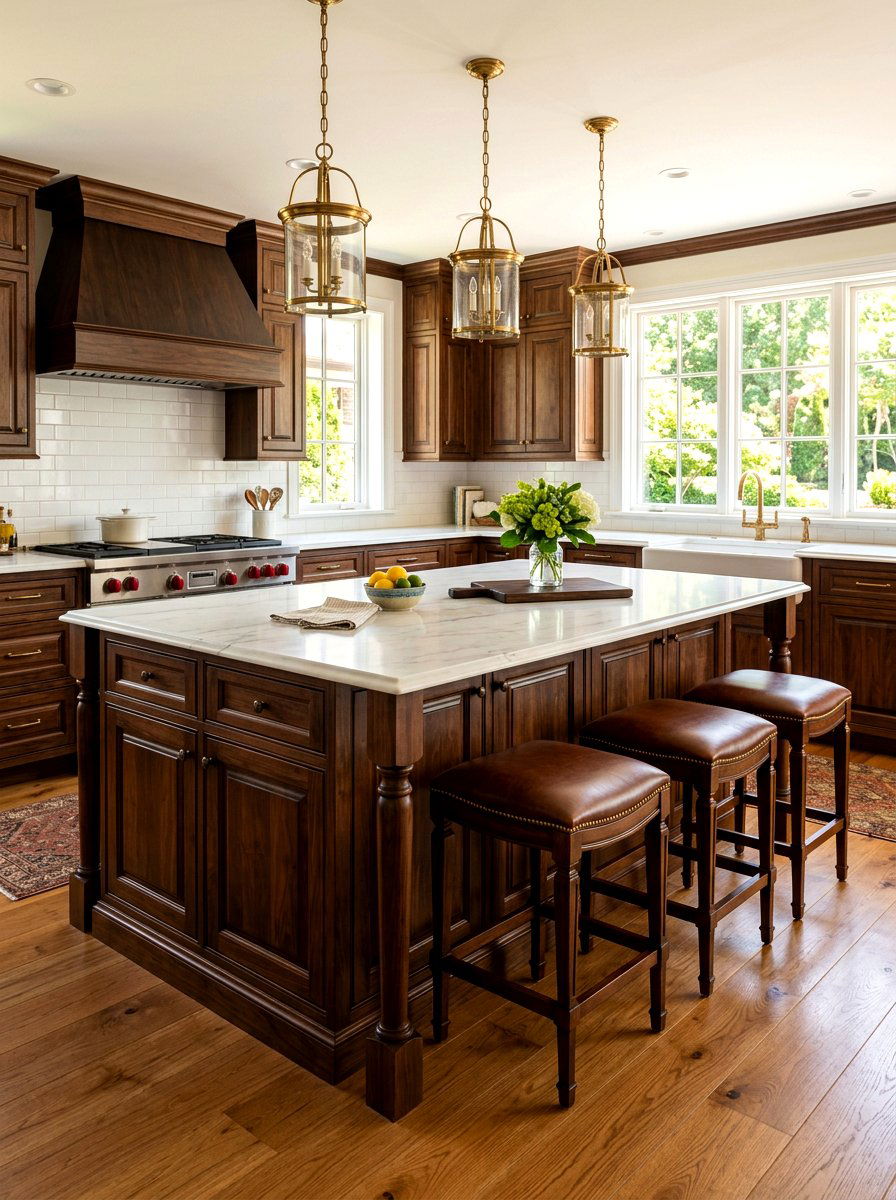 Dark Wood Kitchen Island - 30 kitchen island ideas