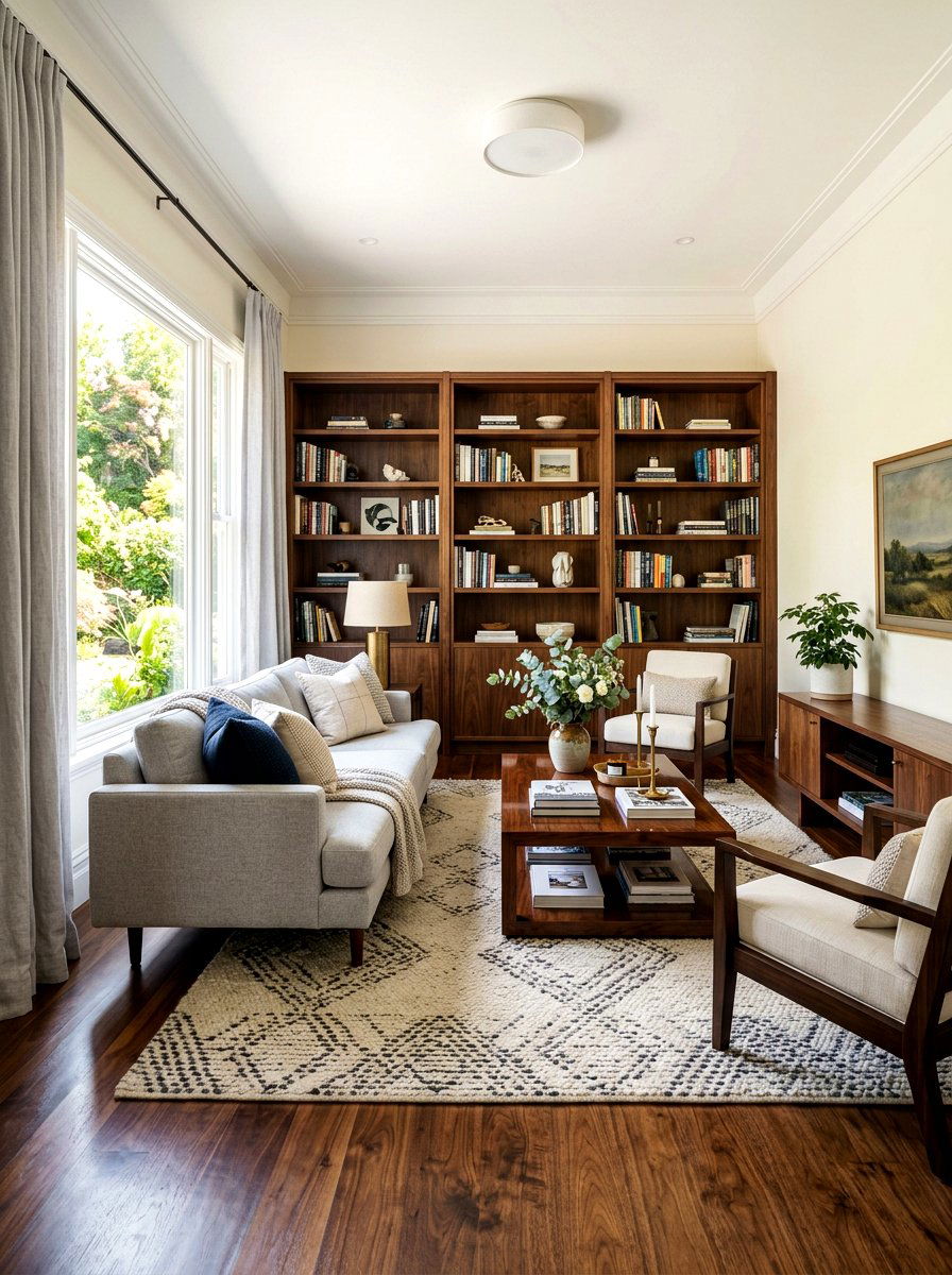 Dark Wood Living Room