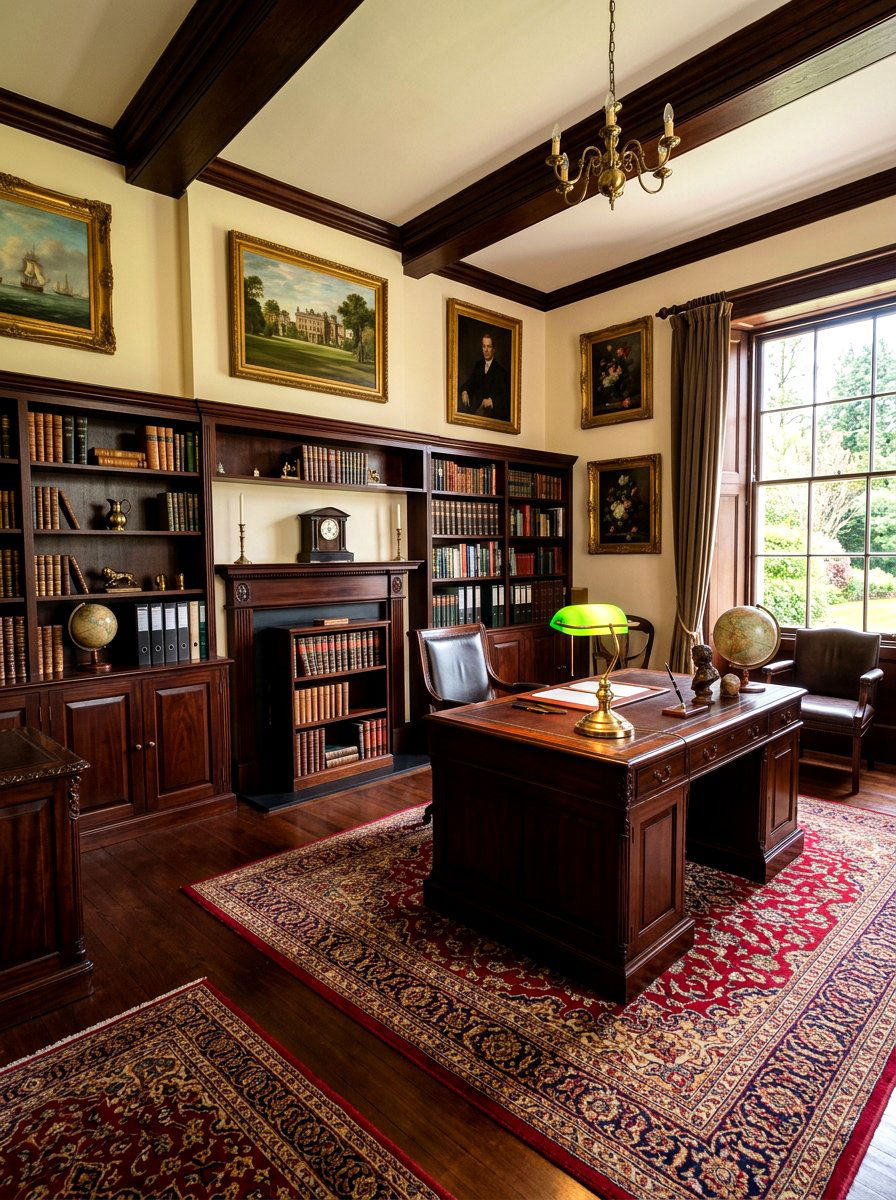 Dark Wood Office - 30 Pinterest home office ideas
