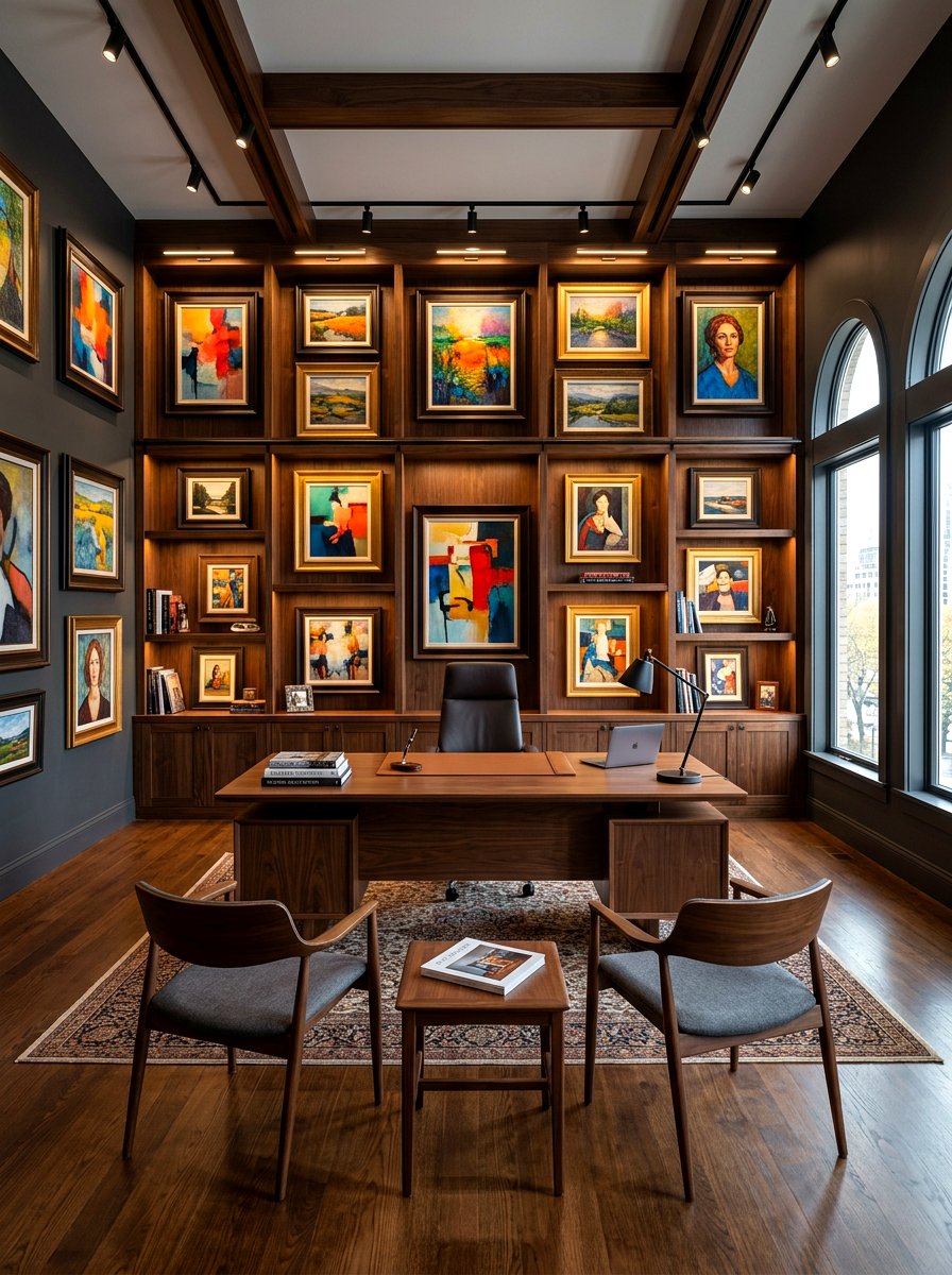 Dark Wood Office Art Gallery - 30 dark wood office ideas