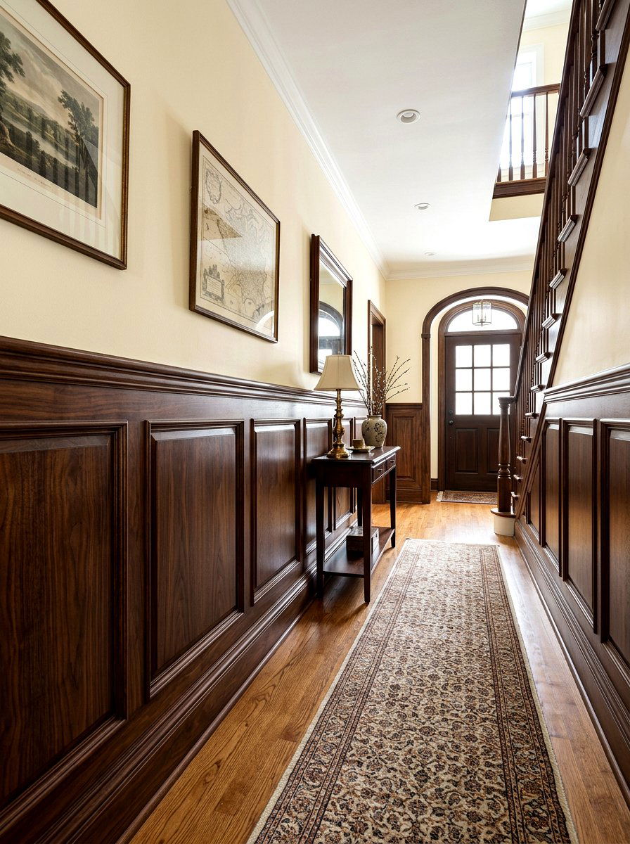 Dark Wood Paneling - 30 old world entryway ideas