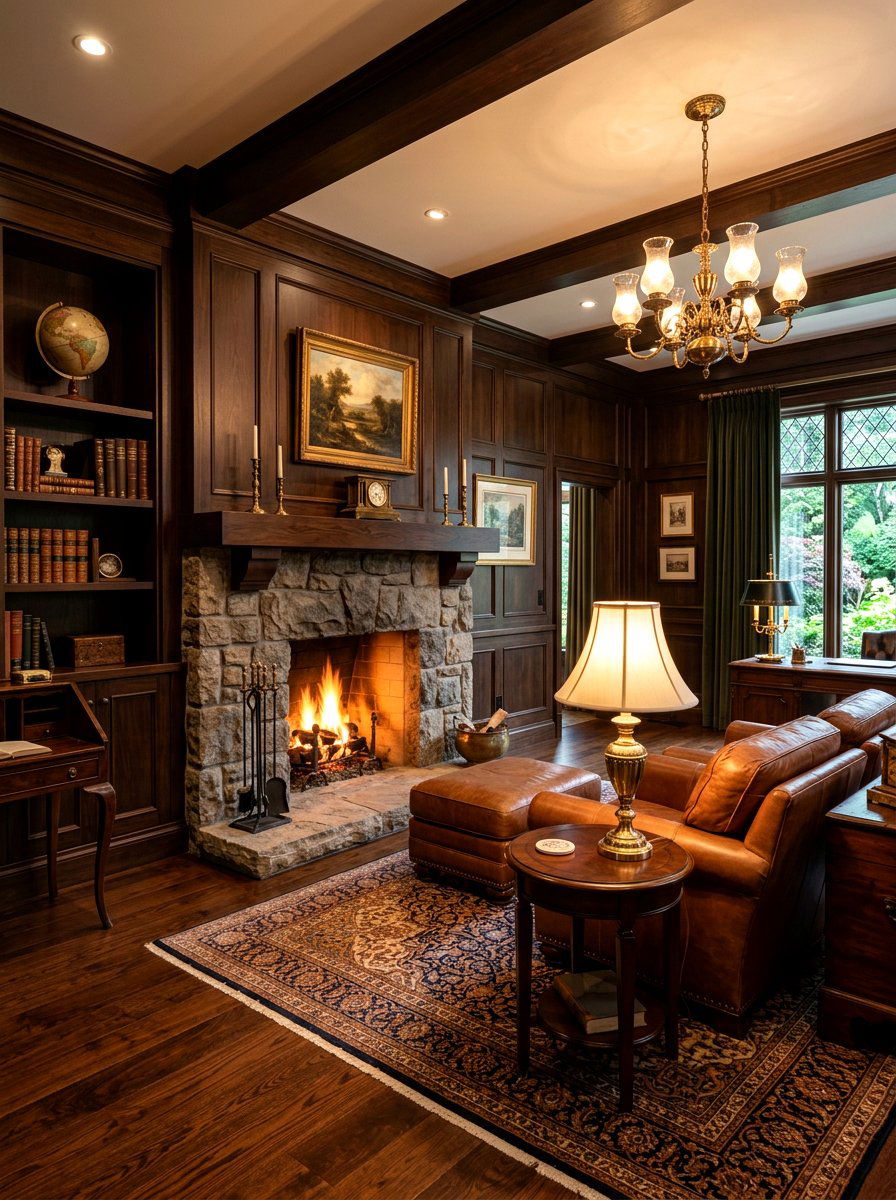 Dark Wood Paneling - 30 heritage home decor ideas
