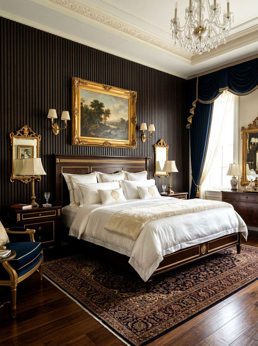 Dark Wood Slat Wall - 30 slat wall headboard ideas