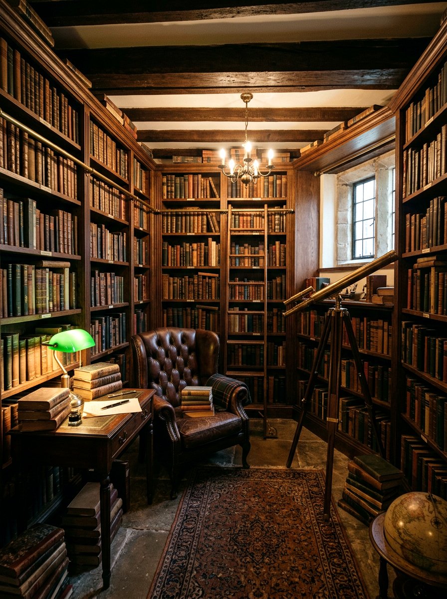 Dark academia basement library - 30 basement reading nook ideas