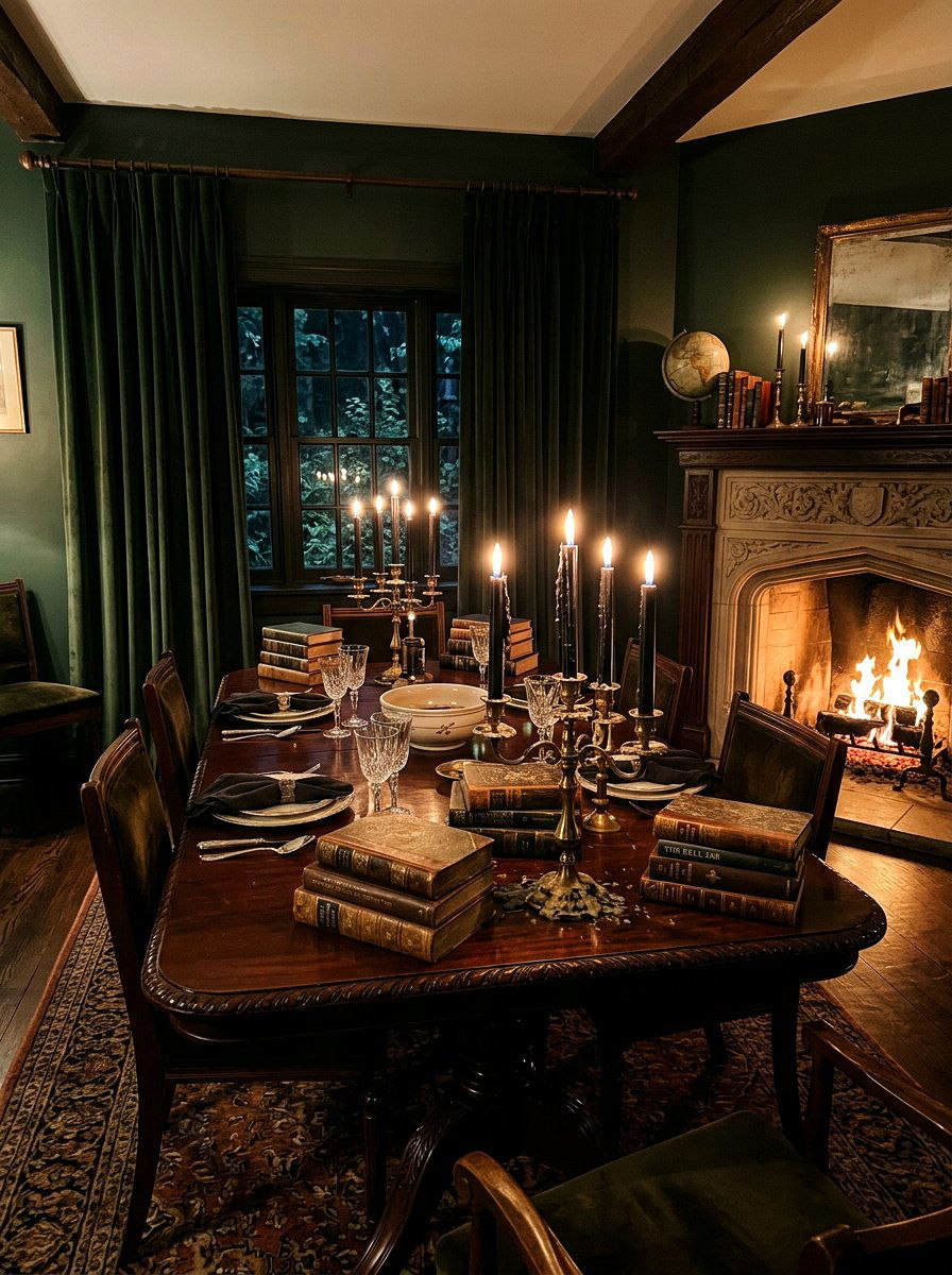 Dark academia dining room candle aesthetic - 30 candlelit dining room ideas aesthetic