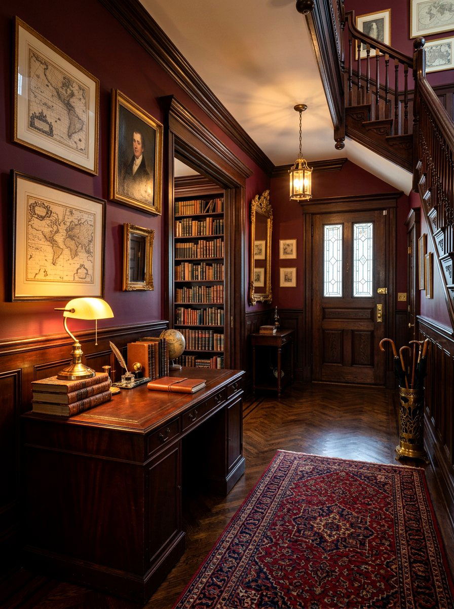 Dark academia entryway - 30 entryway makeover ideas