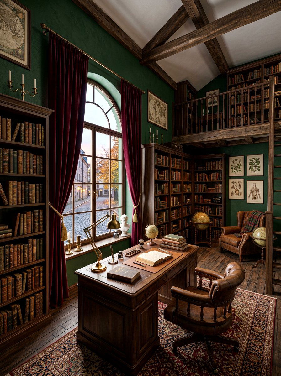 Dark academia loft - 30 loft apartment ideas