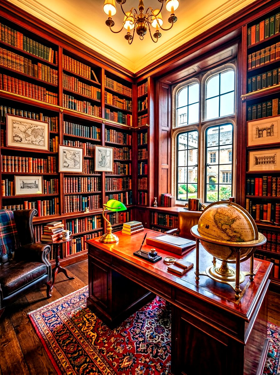 Dark academia office library - 30 office bookshelf styling ideas