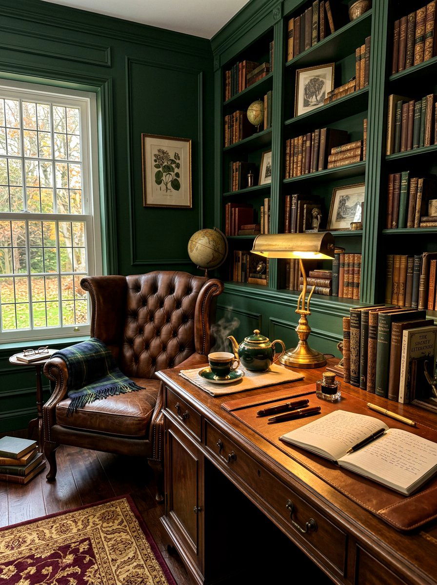 Dark academia tea corner - 30 tea and journaling corner ideas