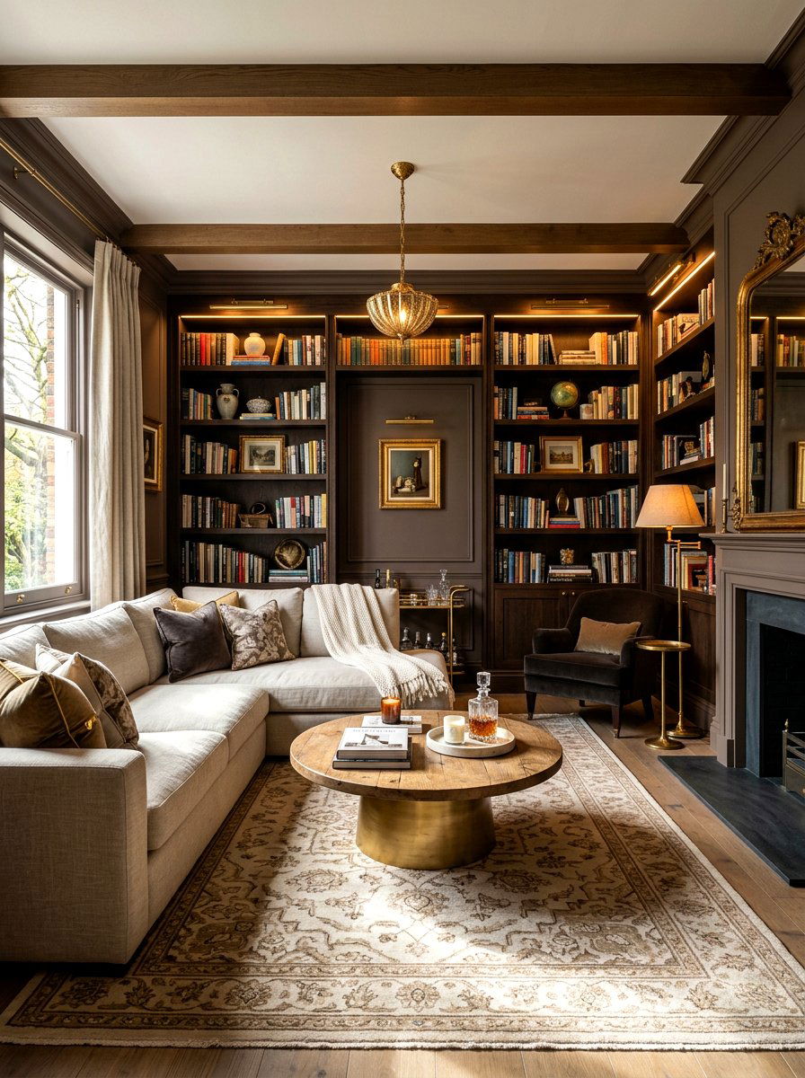Dark beige living room - 30 beige living room ideas