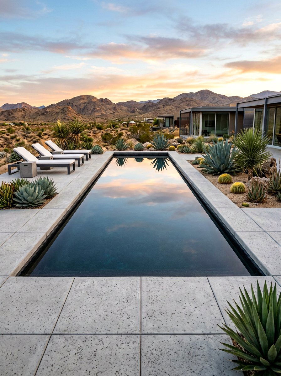 Dark bottom pool - 30 modern pool ideas