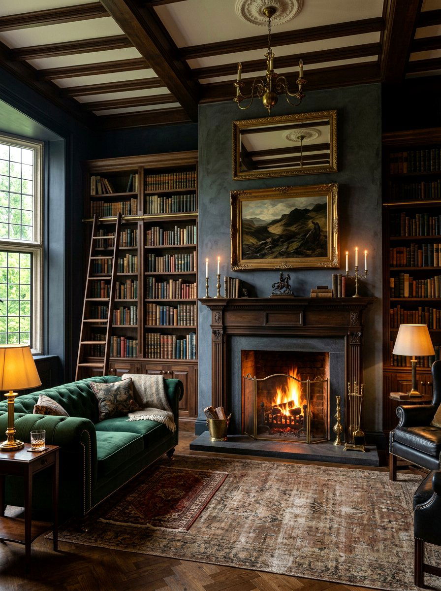 Dark gray limewash fireplace - 30 limewash fireplace ideas