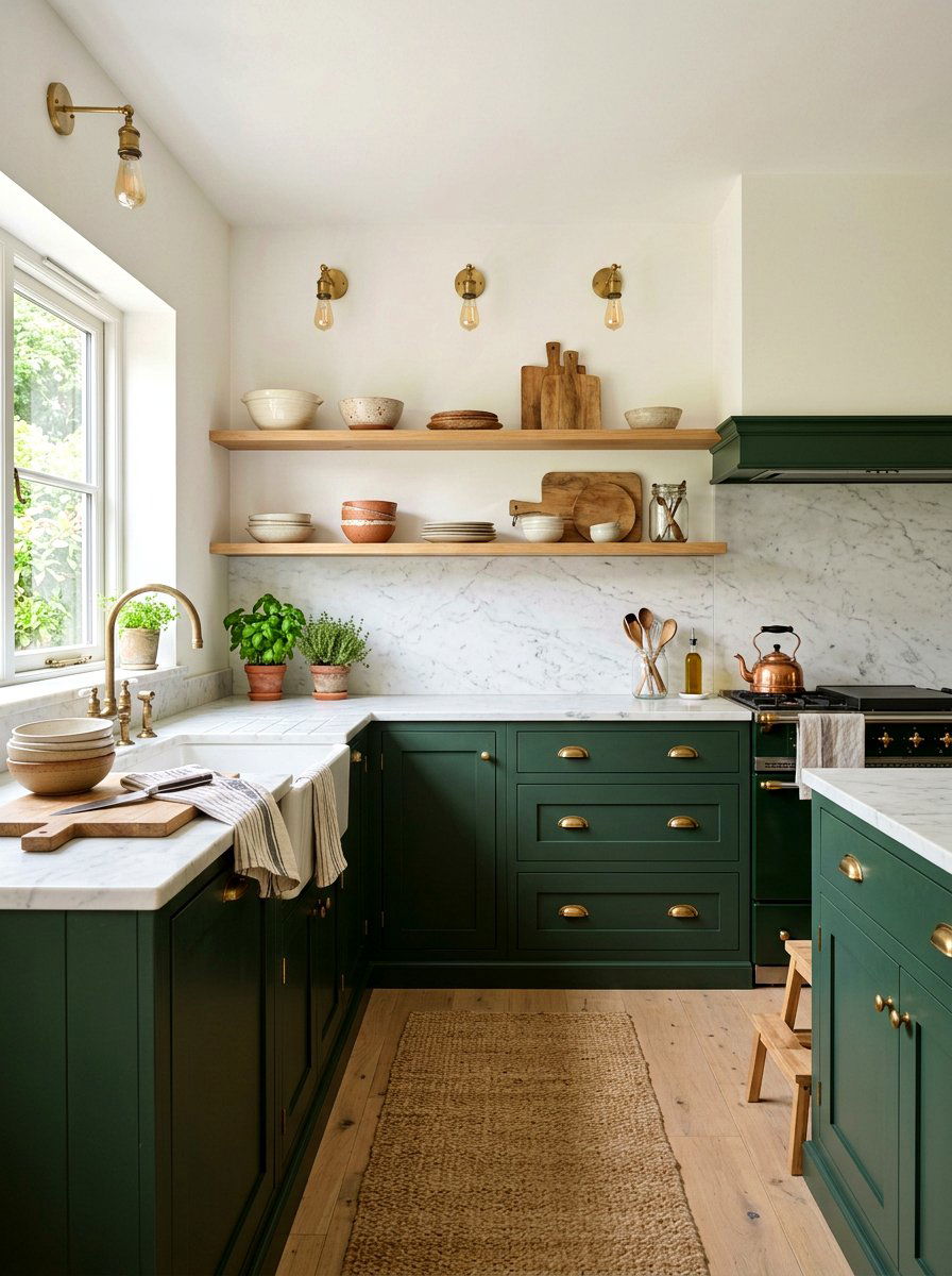 Dark green scullery cabinetry - 30 scullery kitchen ideas