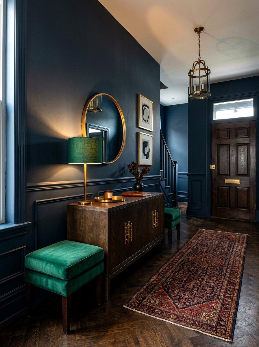 Dark moody entryway - 30 entryway ideas