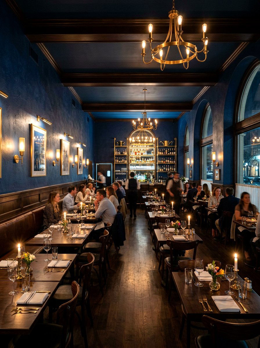Dark moody walls - 30 boutique restaurant dining ideas