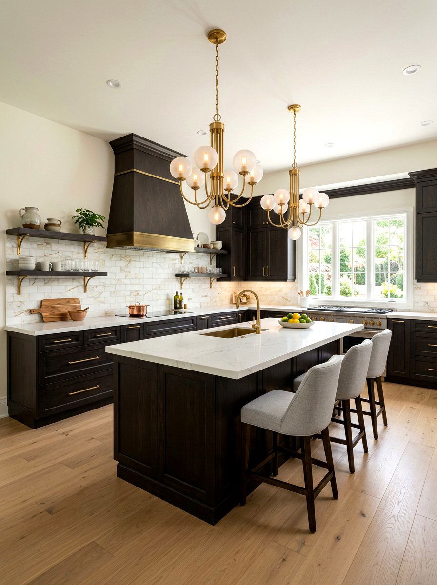 Dark oak kitchen cabinets - 30 oak kitchen cabinet ideas
