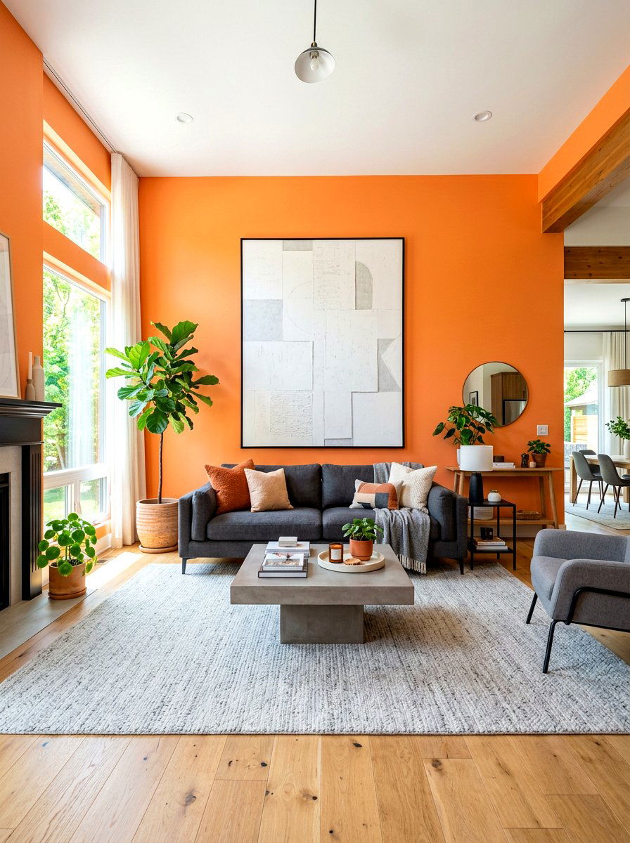 Dark peach living room - 30 peach living room ideas