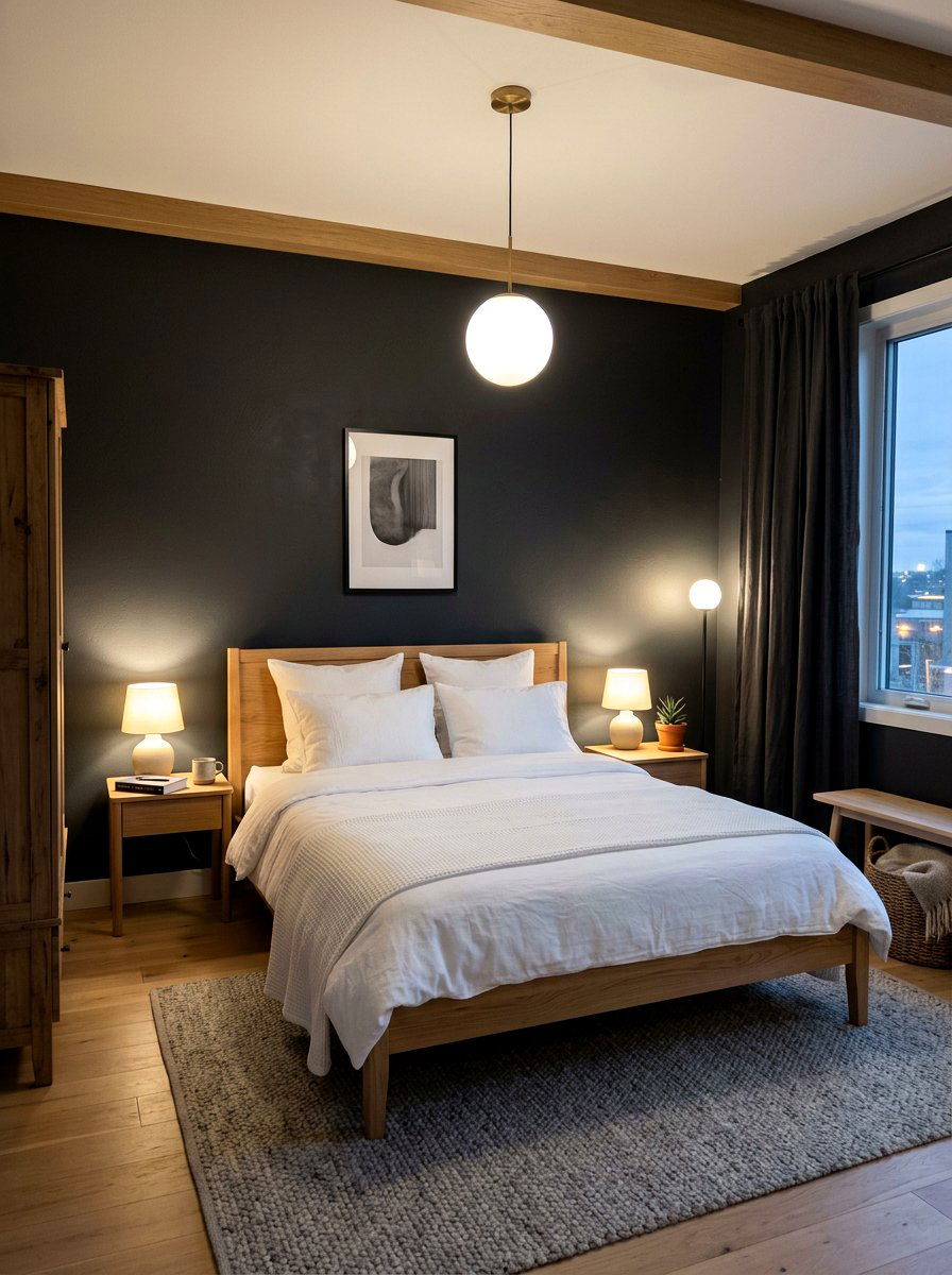Dark scandinavian bedroom - 30 Scandinavian bedroom ideas