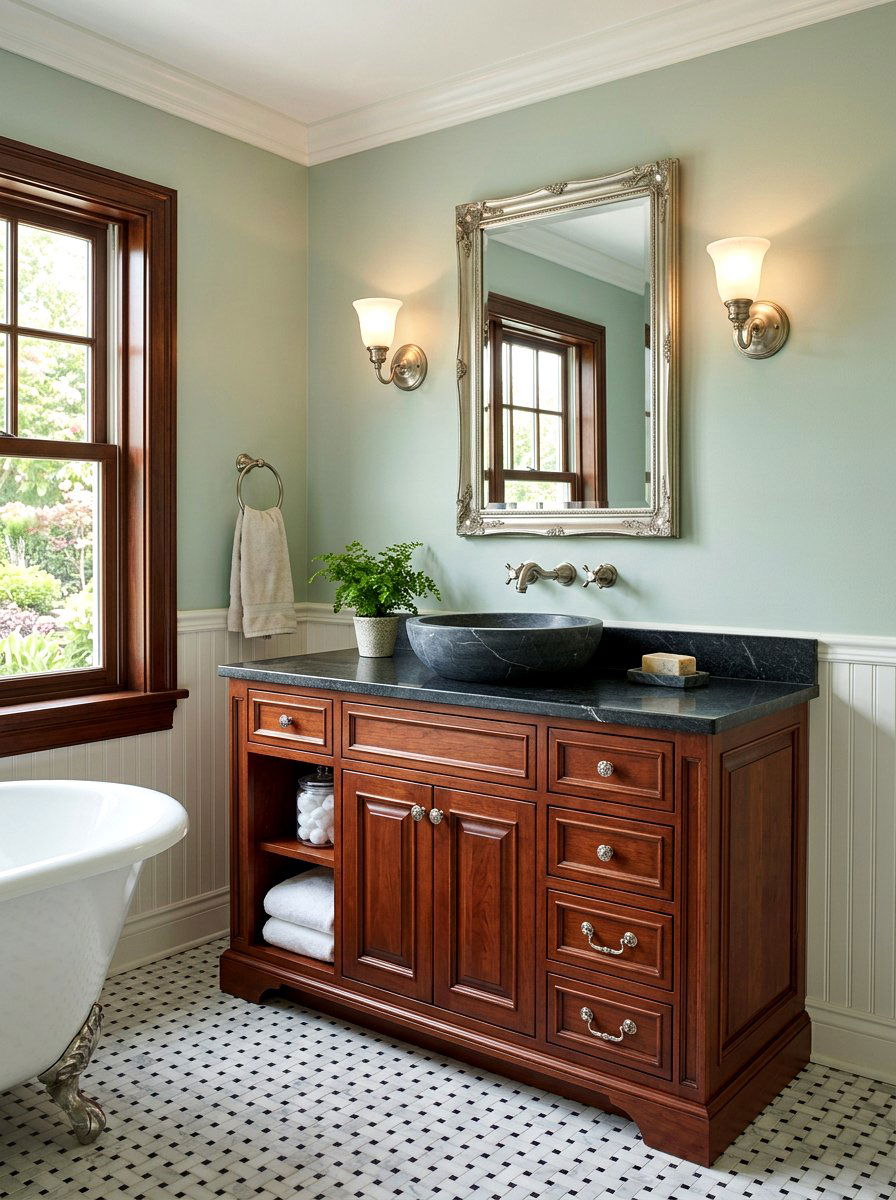 Dark soapstone vessel sink - 30 stone vessel sink ideas