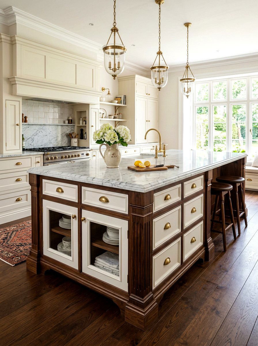 Dark walnut dresser island - 30 antique dresser kitchen island ideas