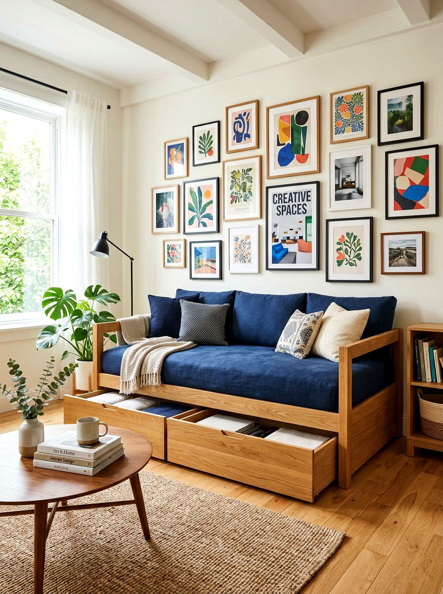 Daybed With Storage - 30 storage bed apartment ideas