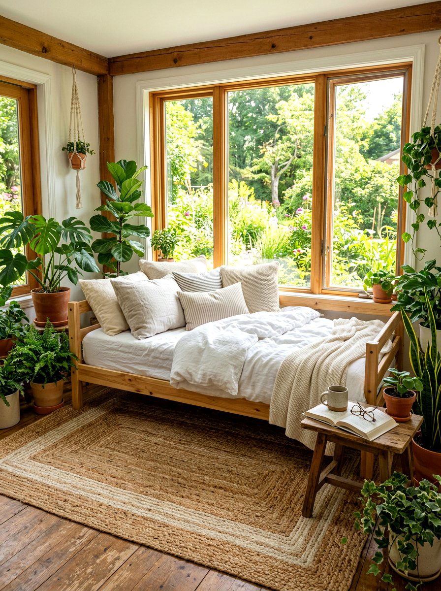 Daybed lounging sunroom - 30 boho sunroom ideas