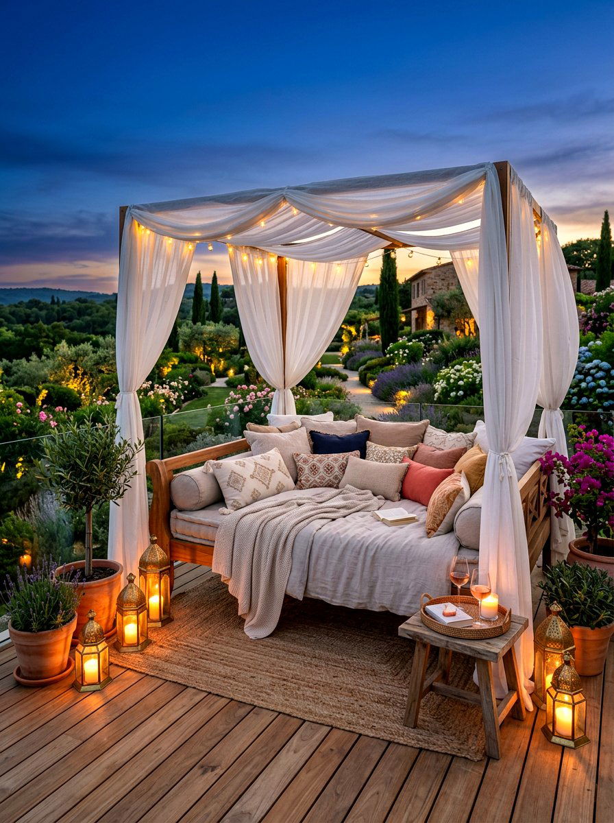 Daybed patio - 30 twilight patio decor ideas