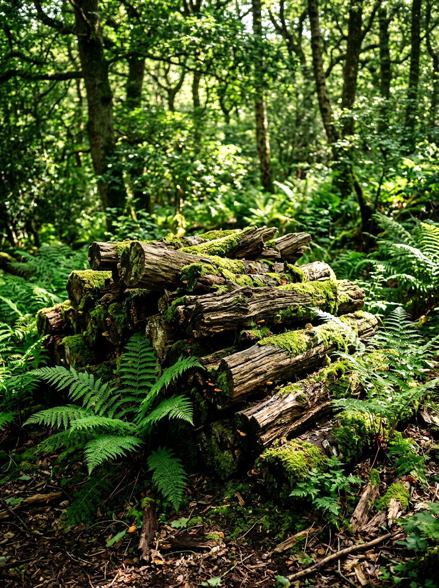 Dead Wood Habitat - 30 rewilded backyard ideas