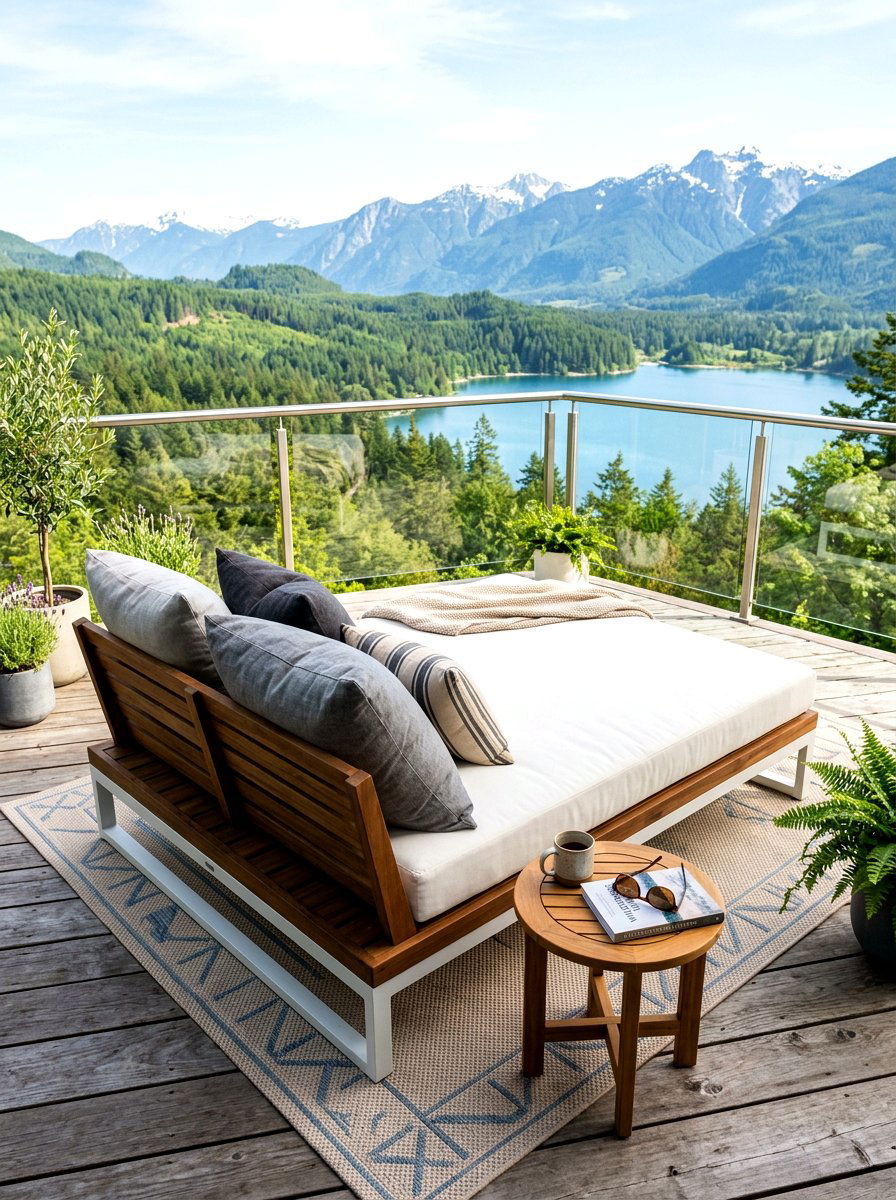 Deck Daybed With Cushion - 30 cabana bed patio ideas