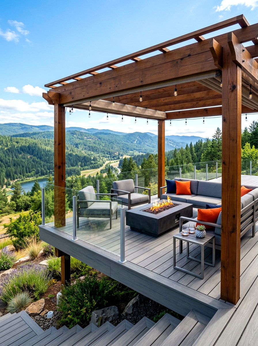 Deck Fire Pit Pergola - 30 fire pit pergola ideas