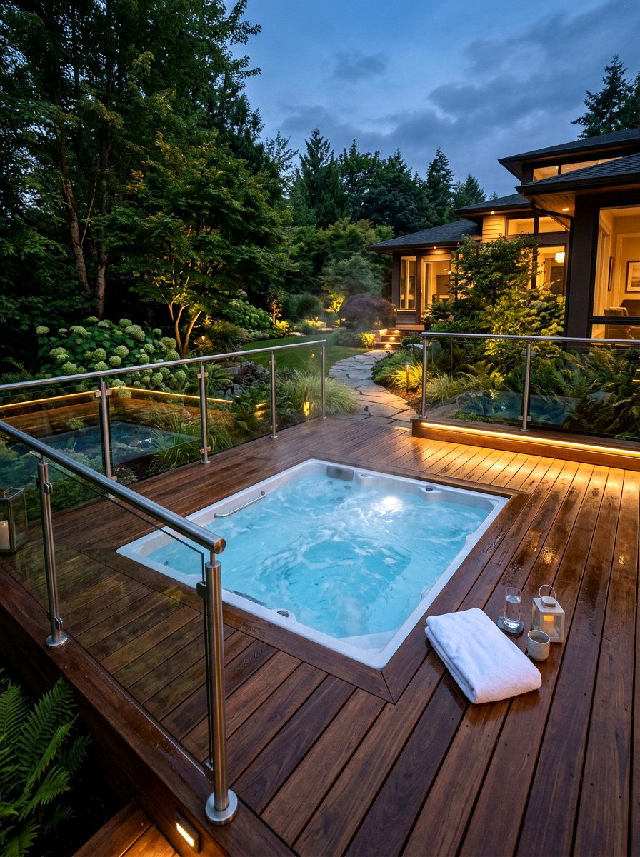 Deck Hot Tub Installation - 30 deck makeover ideas