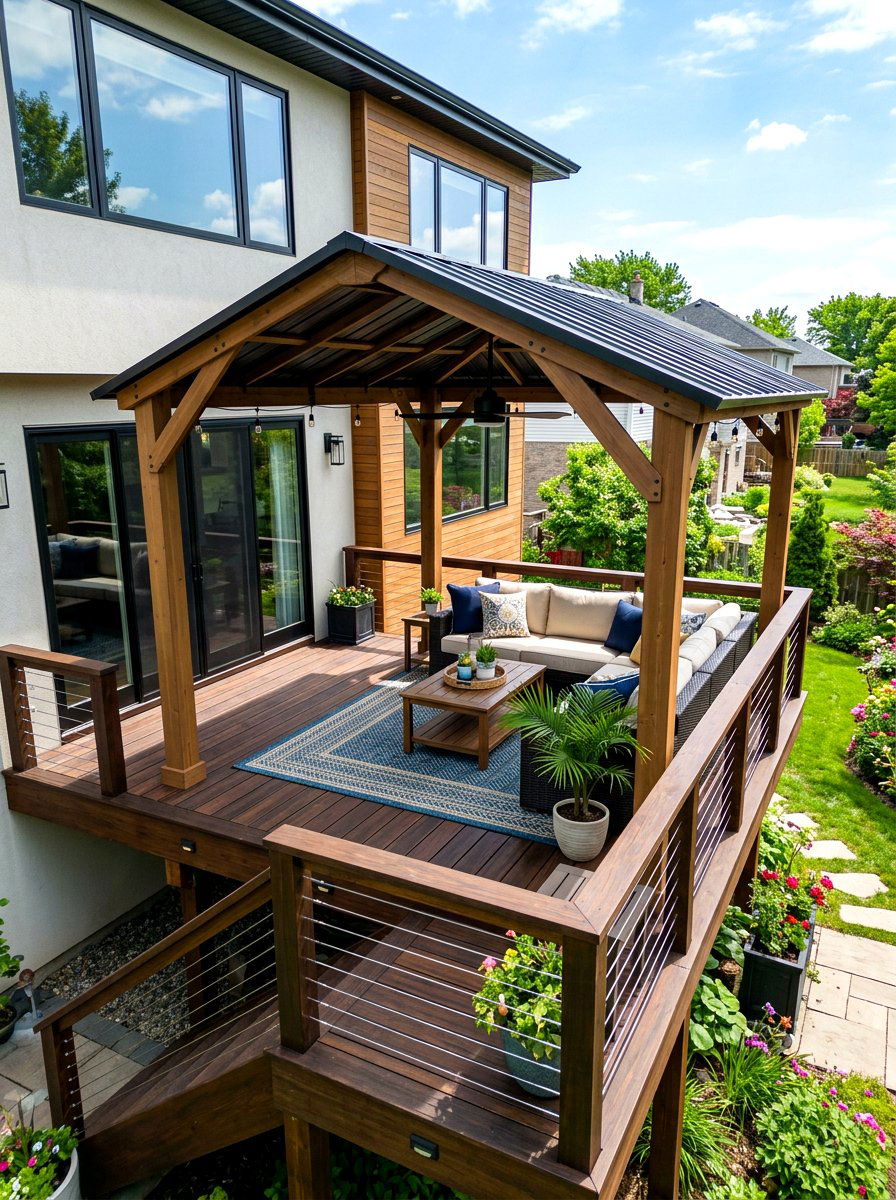 Deck Mounted Gazebo - 30 gazebo ideas