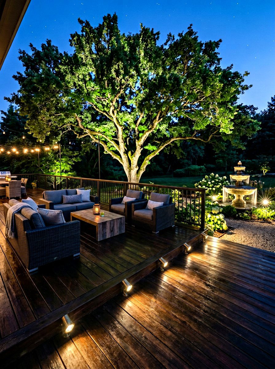 Deck Perimeter Spotlights - 30 deck lighting ideas