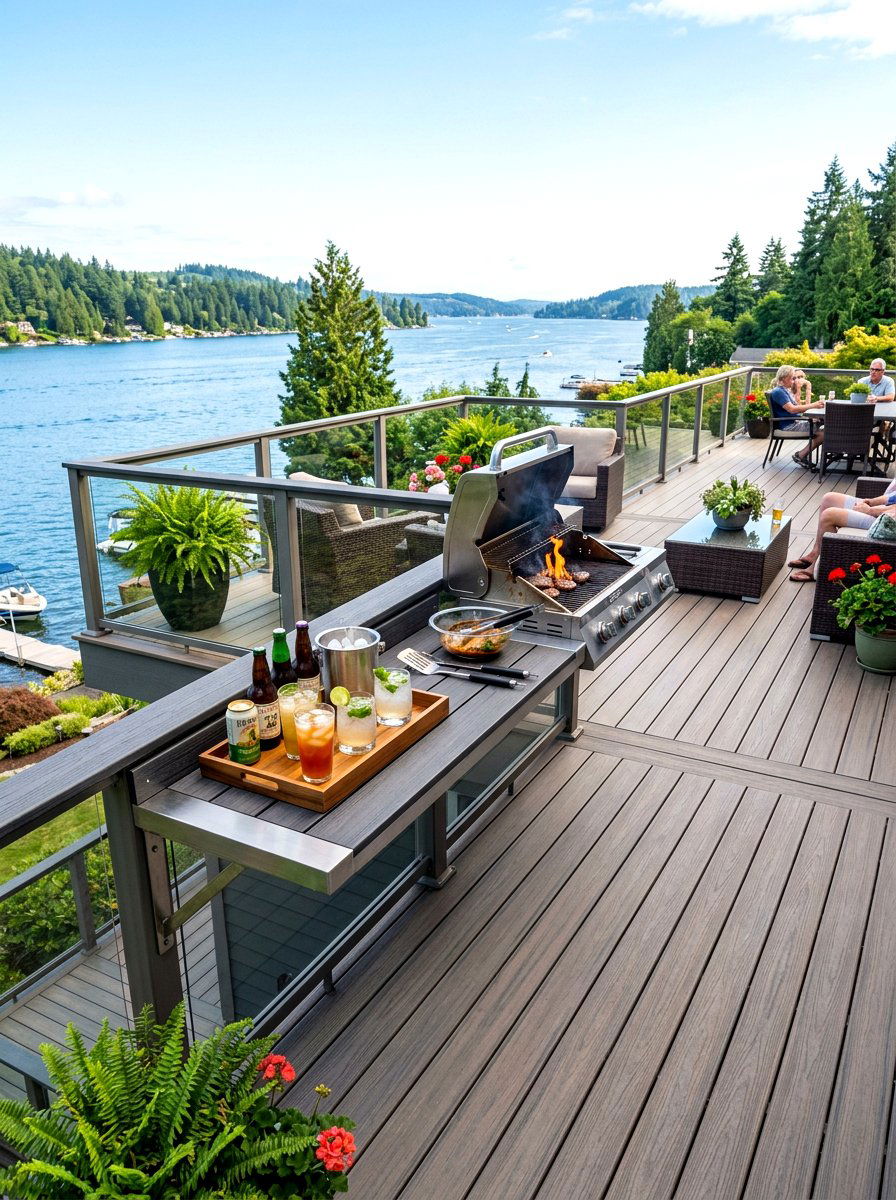 Deck Prep Counter - 30 outdoor prep station ideas