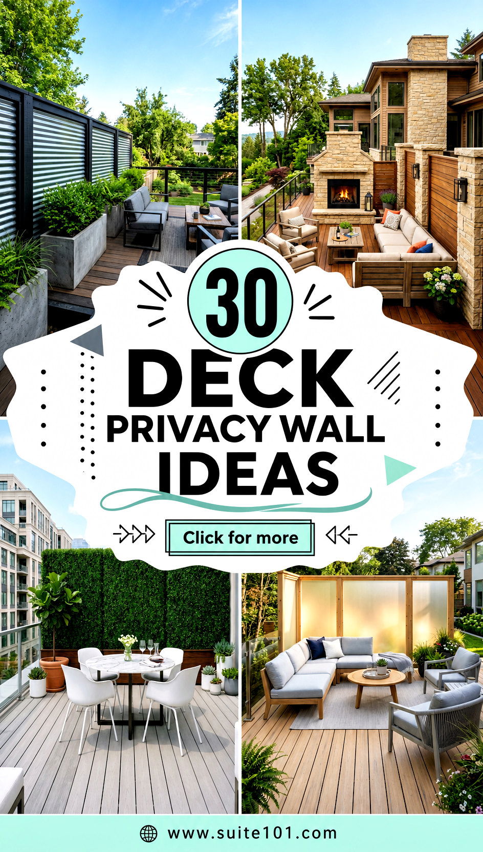 Deck Privacy Wall Ideas 30 Stylish Screens for Patios - Deck Privacy Wall Ideas: 30 Stylish Screens for Patios