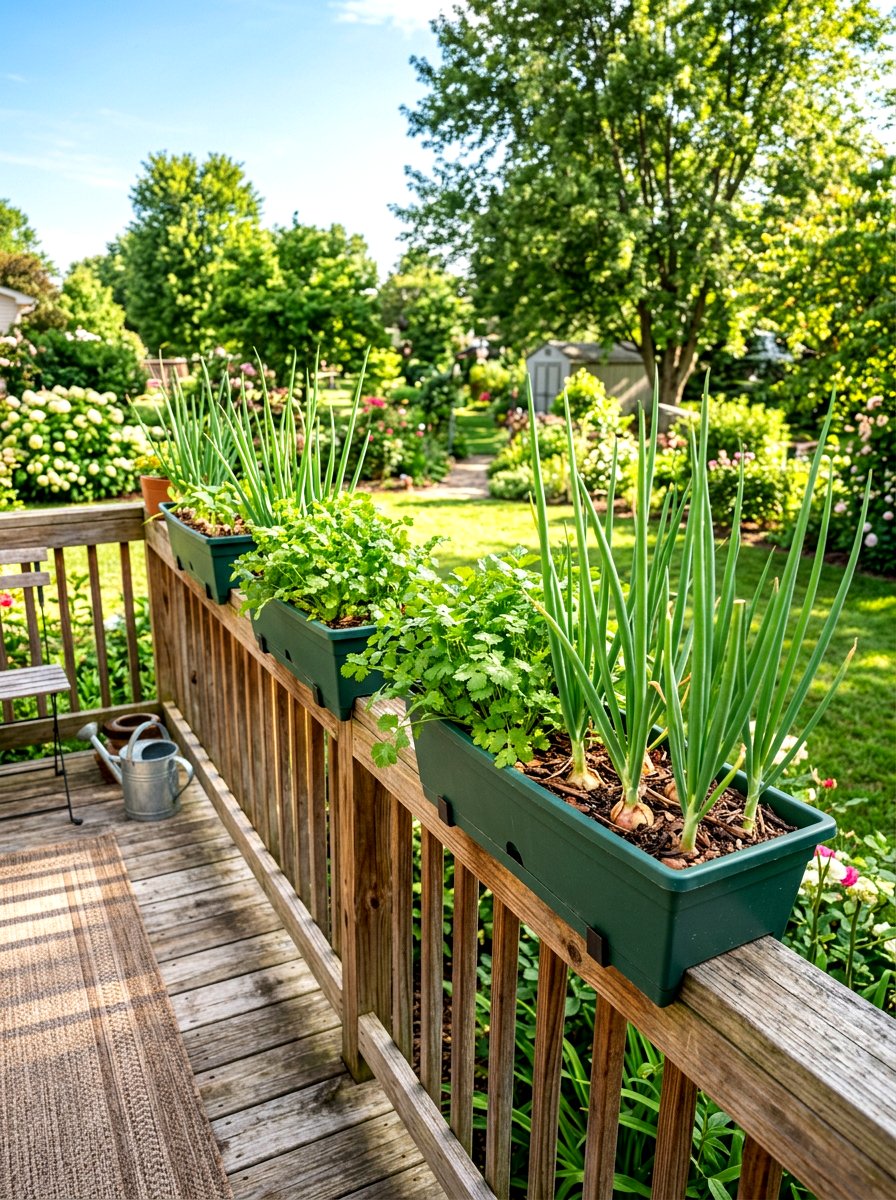 Deck Railing Garden - 30 salsa garden ideas