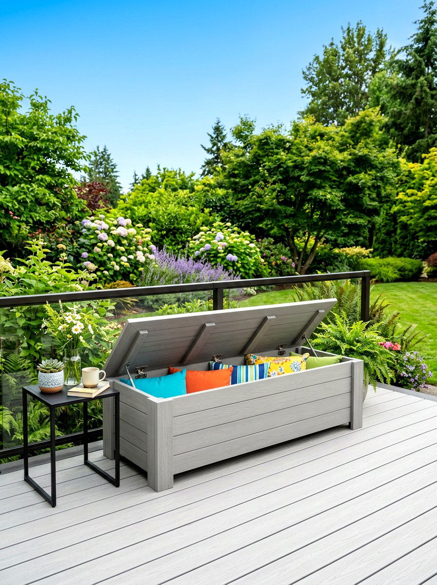 Deck Storage Bench - 30 deck built in seating ideas